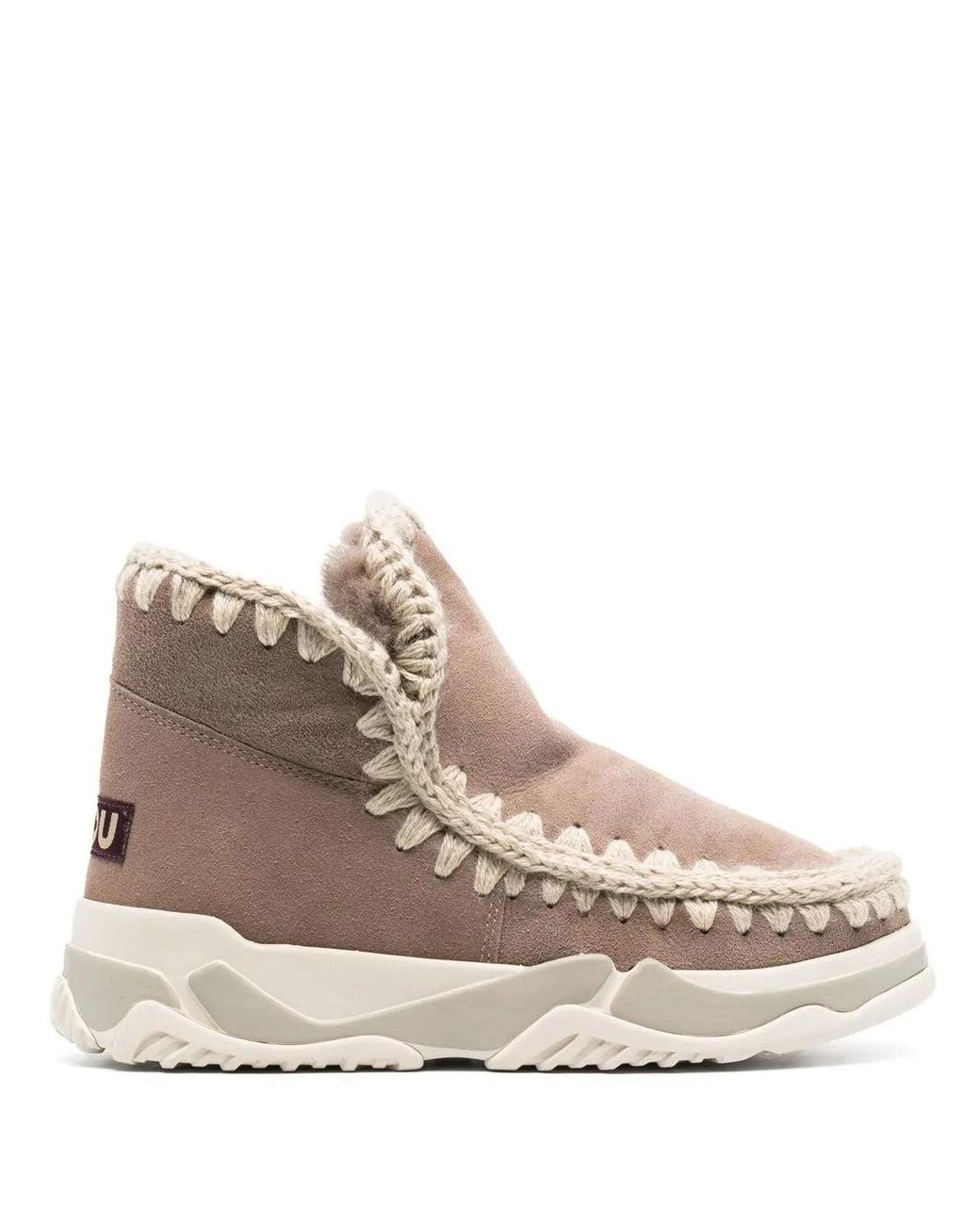 Mou Natural High-Top Sneakers