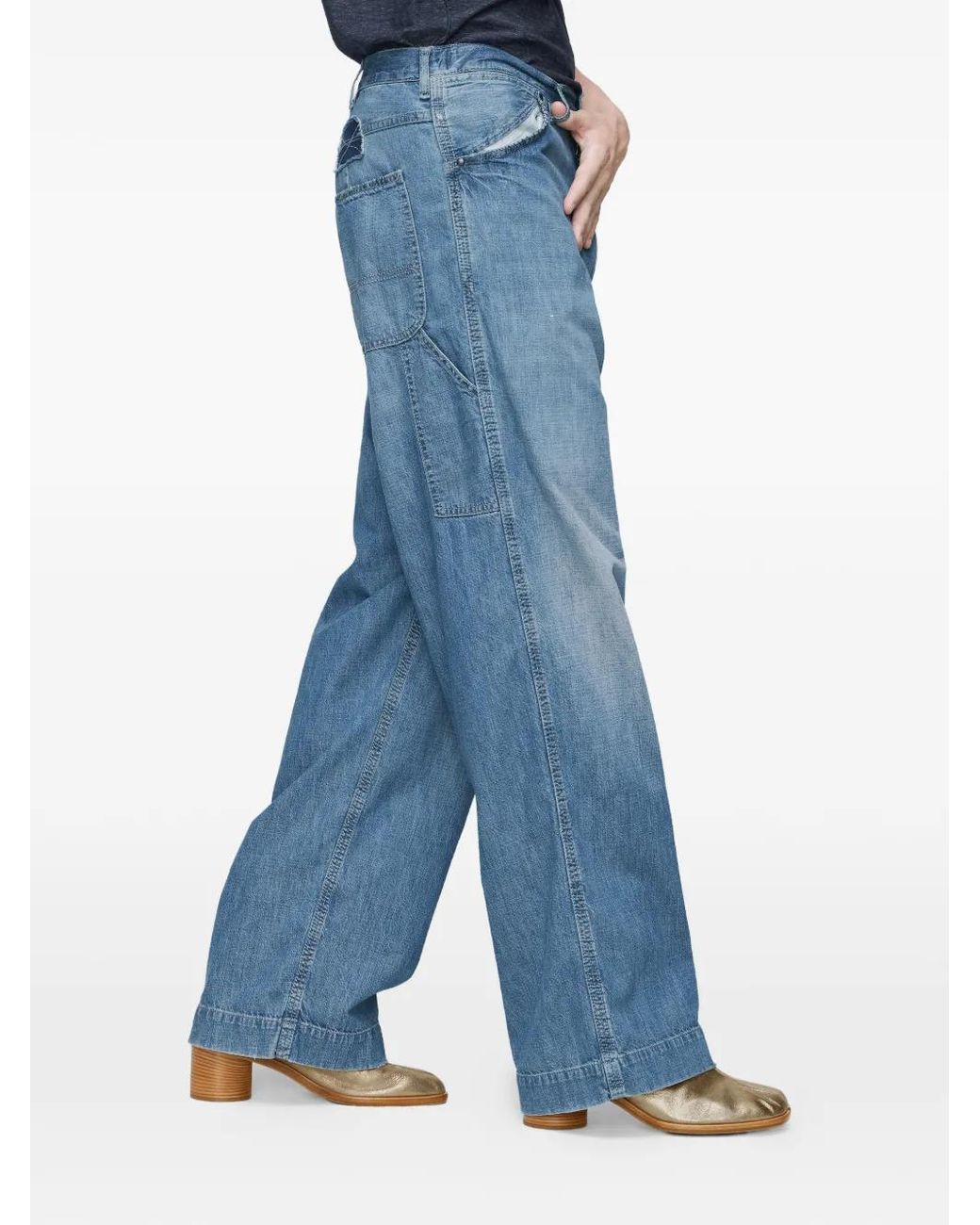 Maison Margiela Blue Wide-Leg Jeans for men