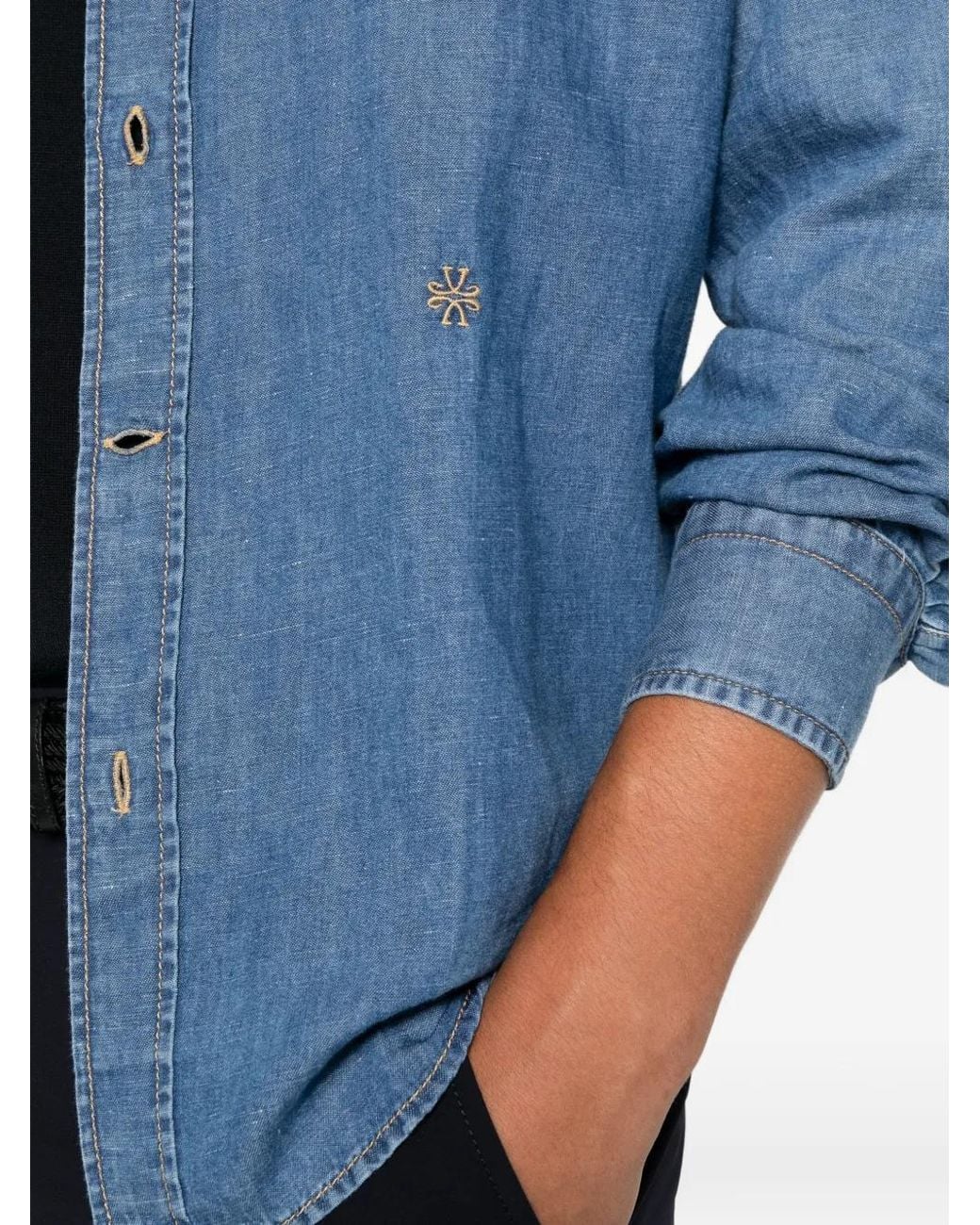 Jacob Cohen Denim Overhemd in het Blue voor heren