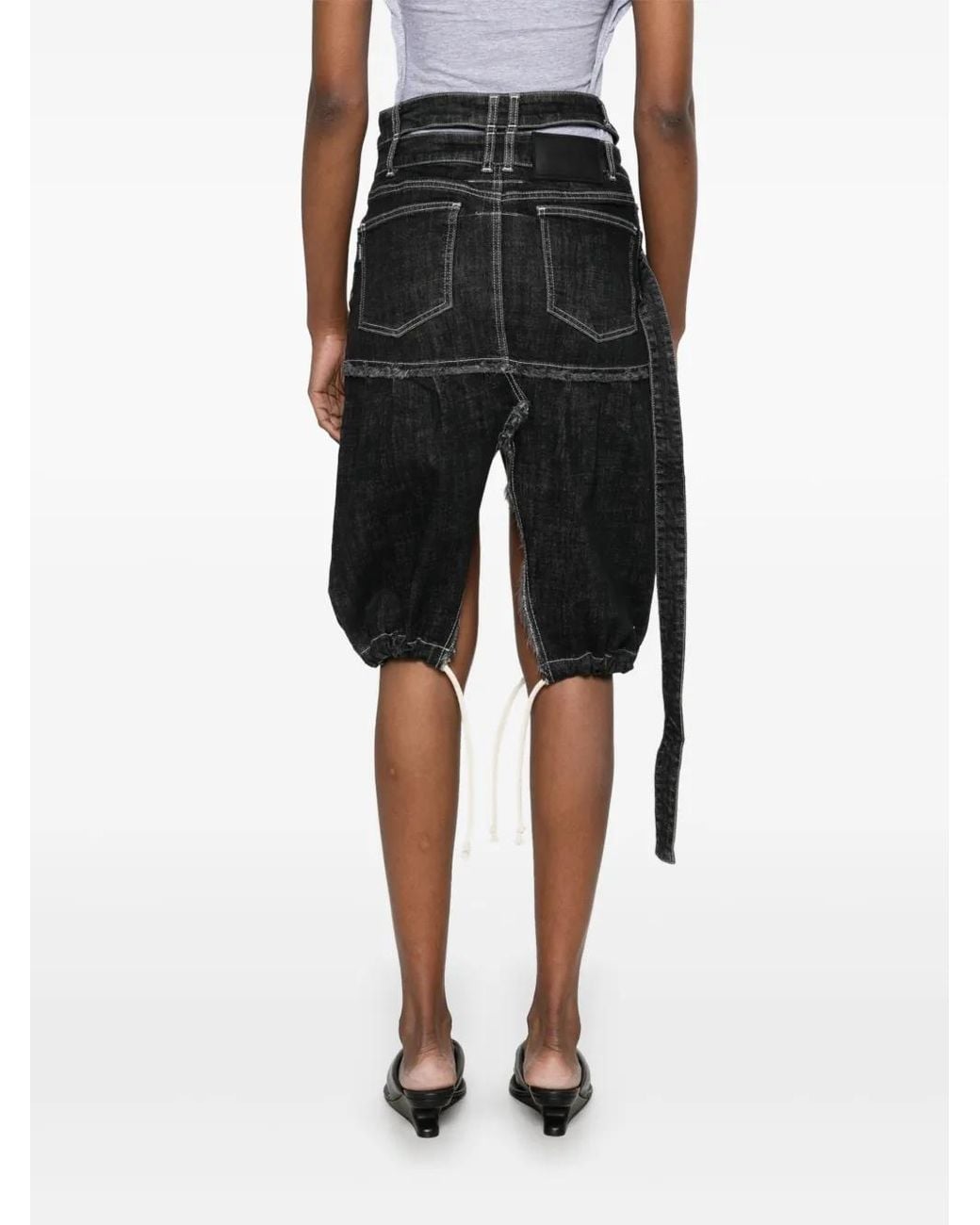 OTTOLINGER Black Wrap Denim Skirt