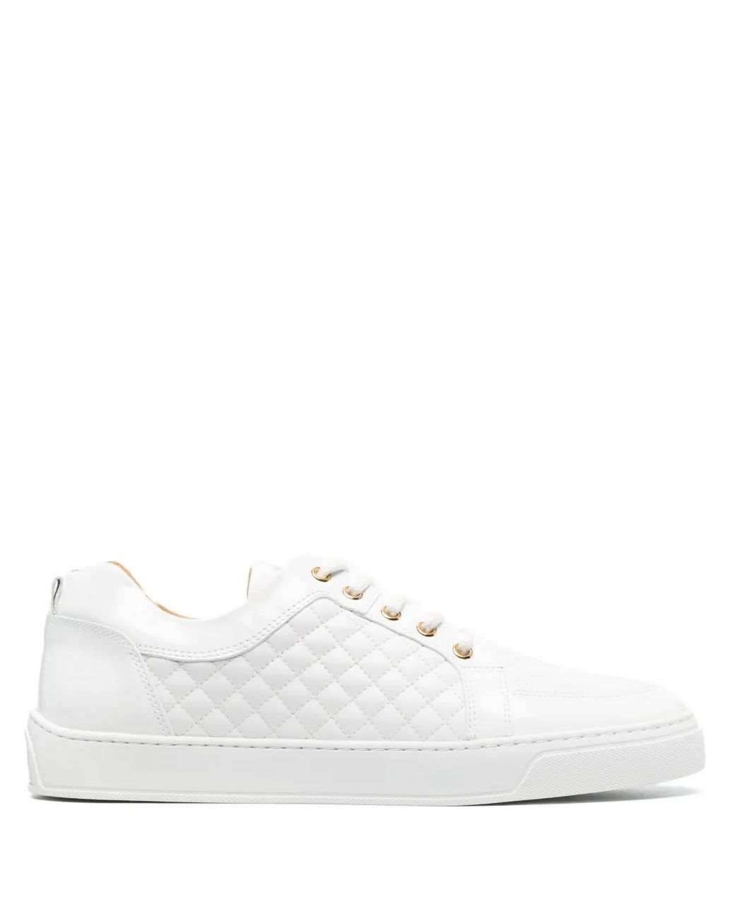 Leandro Lopes White Sneakers Mit Steppung