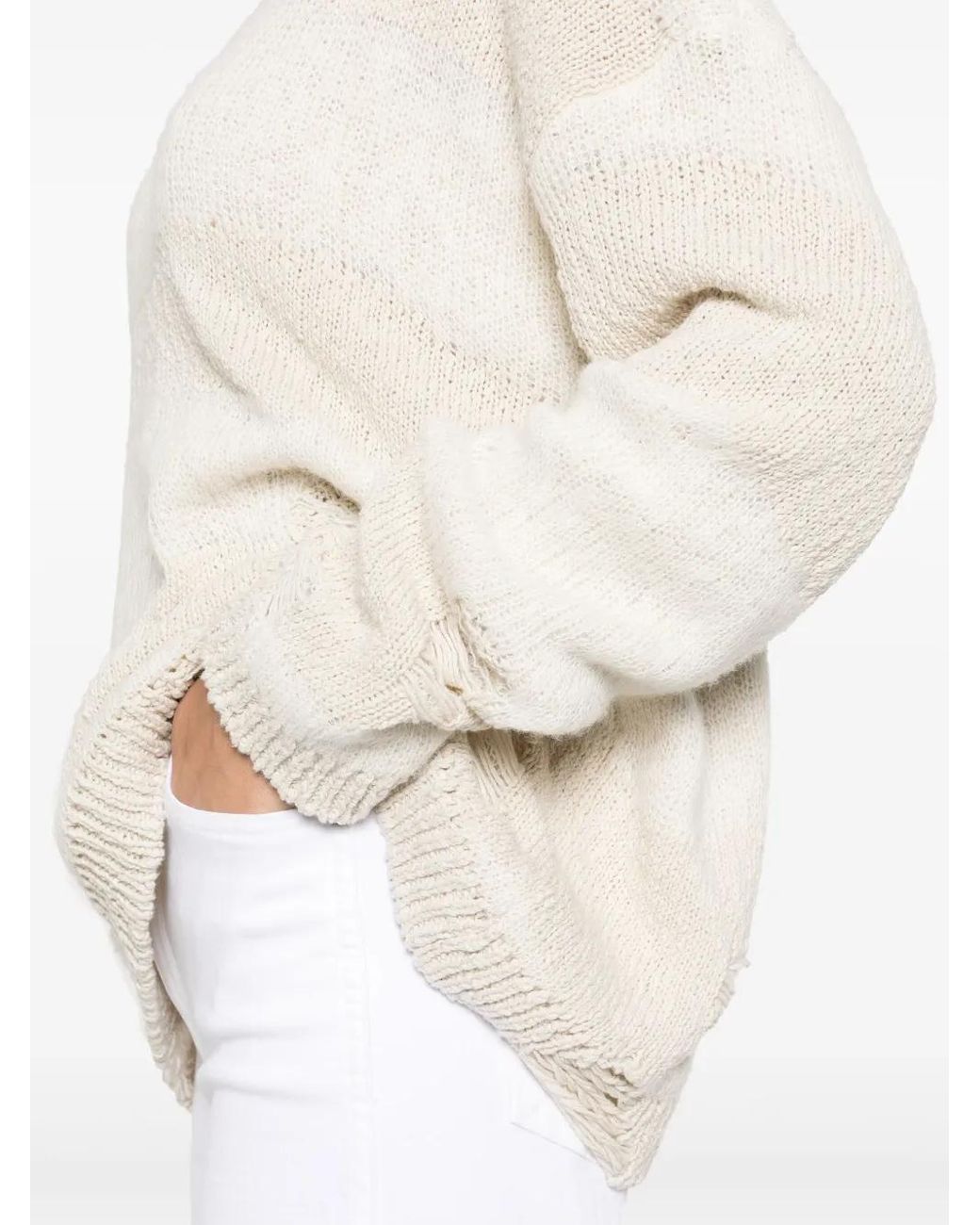 Our Legacy White Distressed Sweater