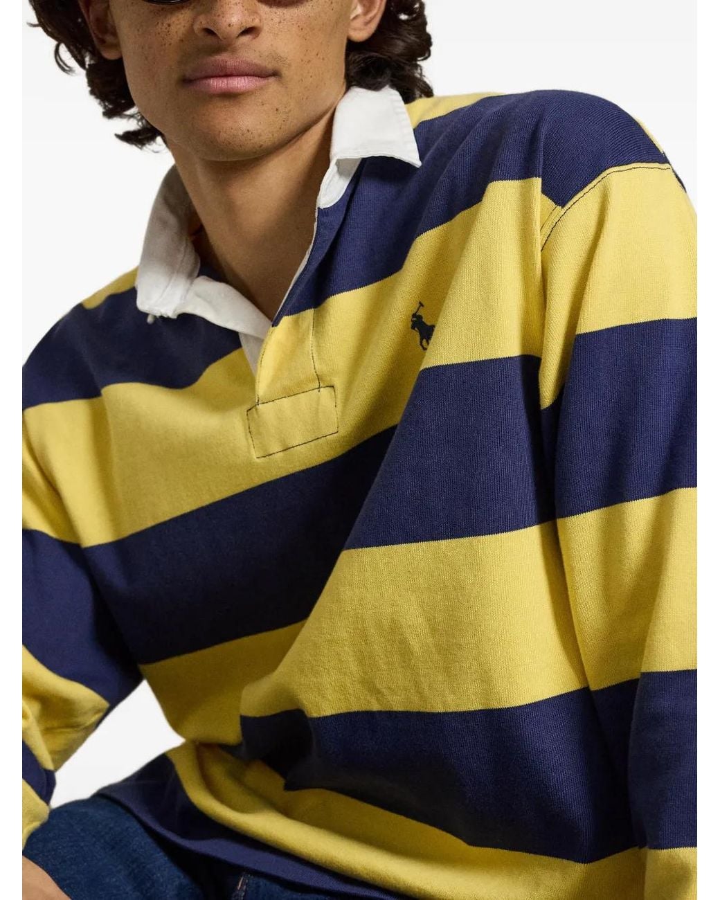 Polo Ralph Lauren Yellow Horizontal-Stripe Polo Shirt for men