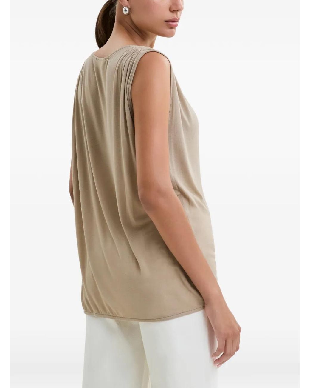 MARCELLA White Greenwich Village Gathered Blouse