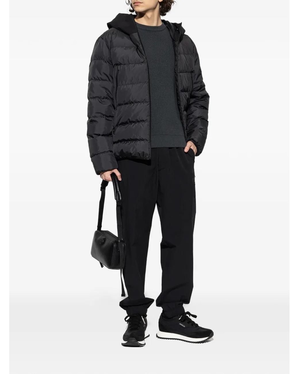 Moncler Black Vega Hooded Down Jacket for men