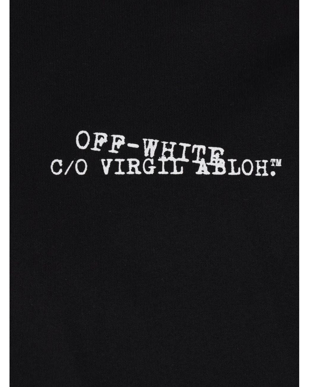 Off-White c/o Virgil Abloh Long-Sleeve Graphic T-Shirt in Black