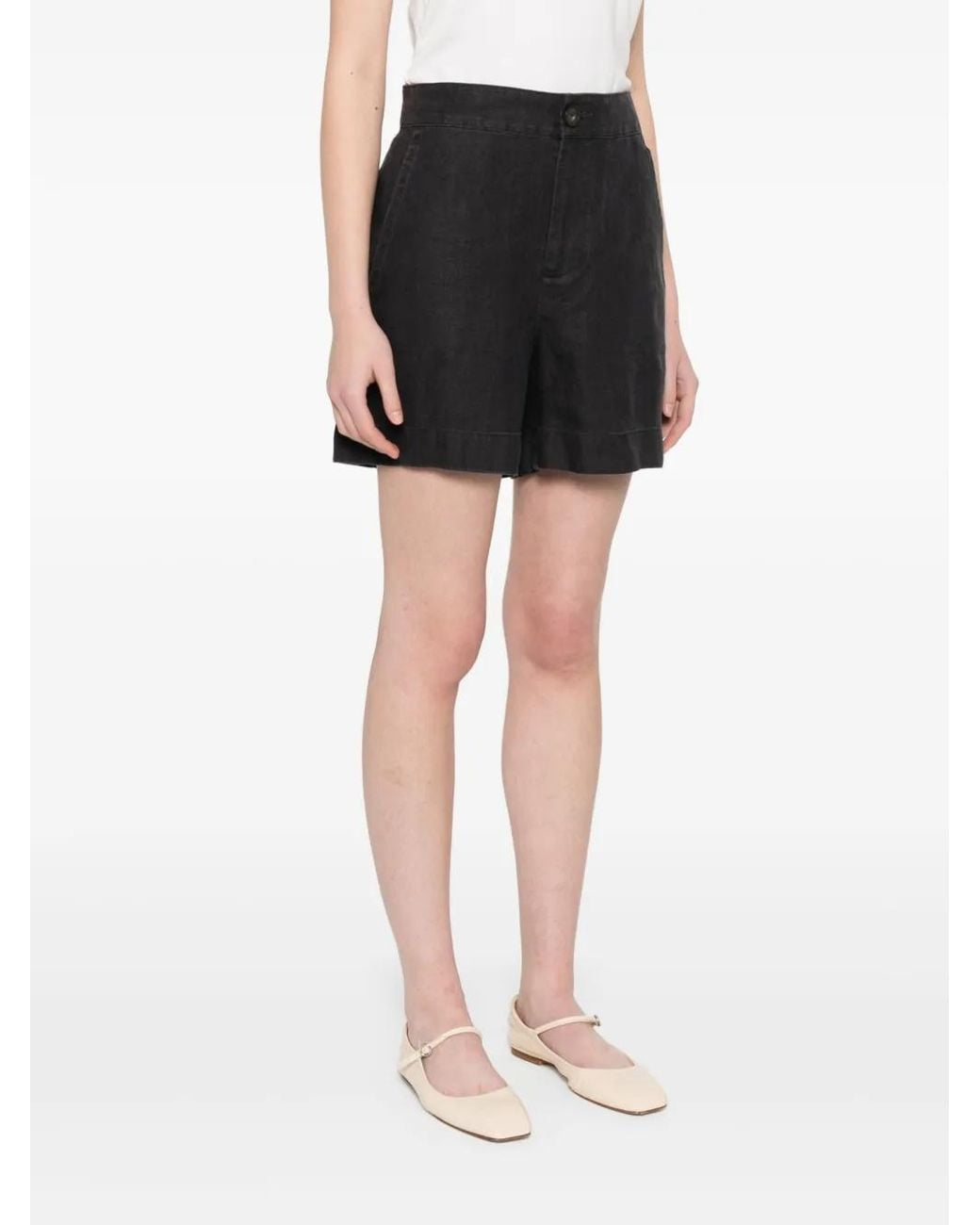 Vince Black Elasticated-Waist Shorts