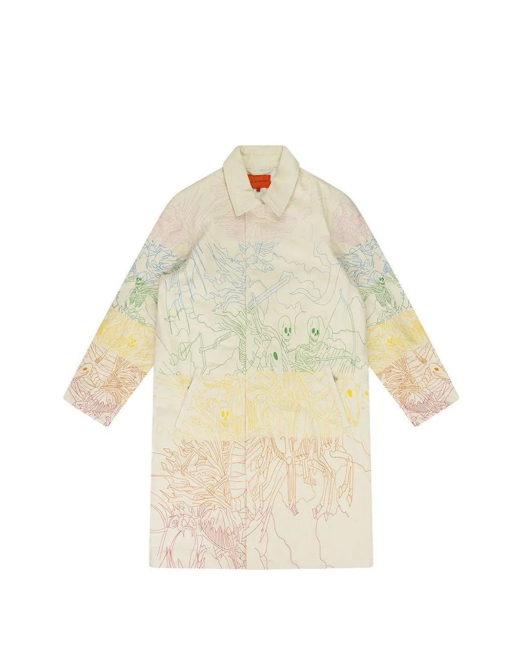 Who Decides War White Trench À Broderies for men