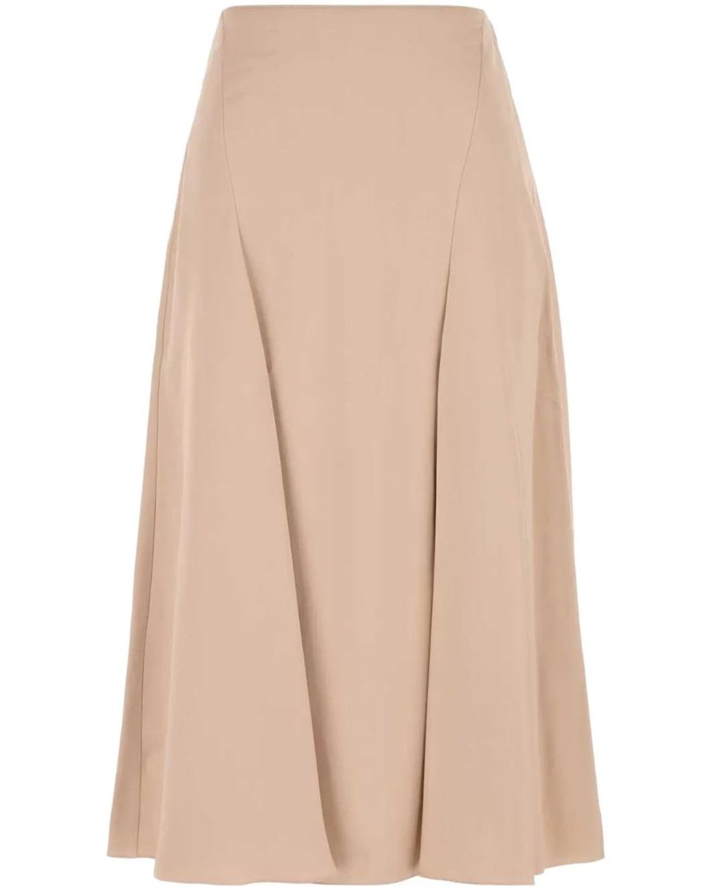 Fendi Natural Silk Long Skirt