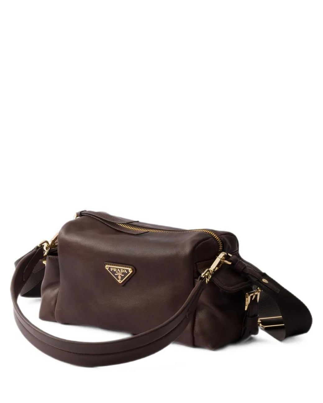 Prada Brown Explore Small Nappa Leather Bag