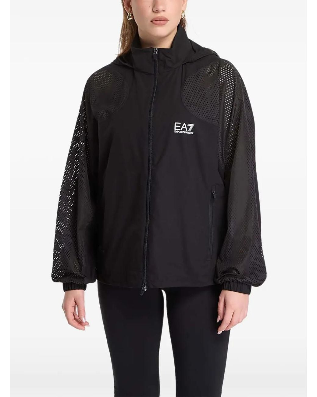 EA7 Black Veste À Capuche