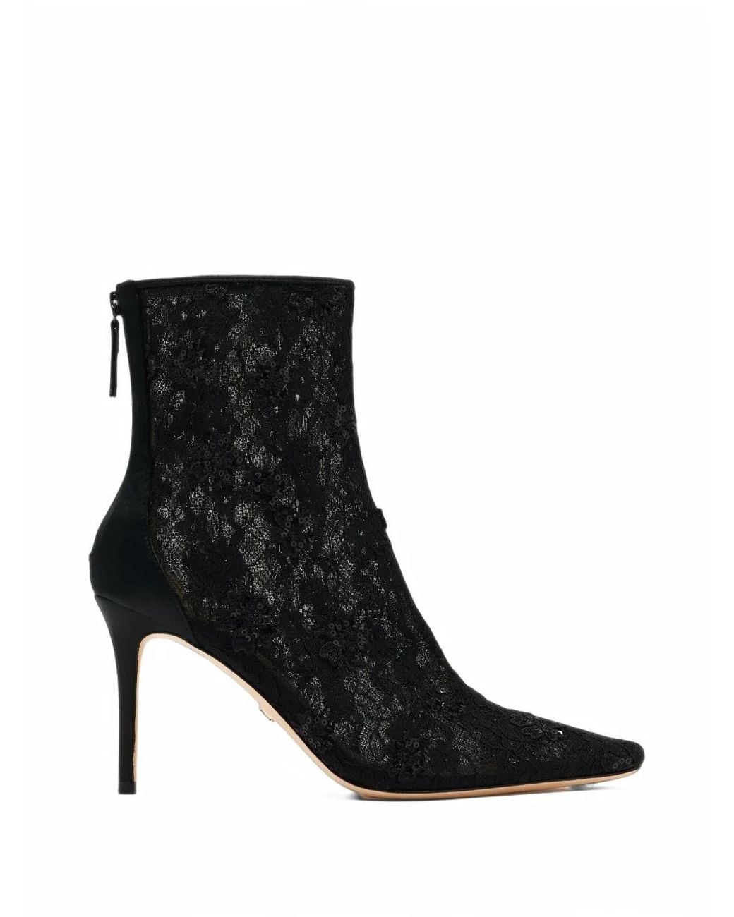 Badgley Mischka Black Raya Sequin-Embellished Ankle Boots
