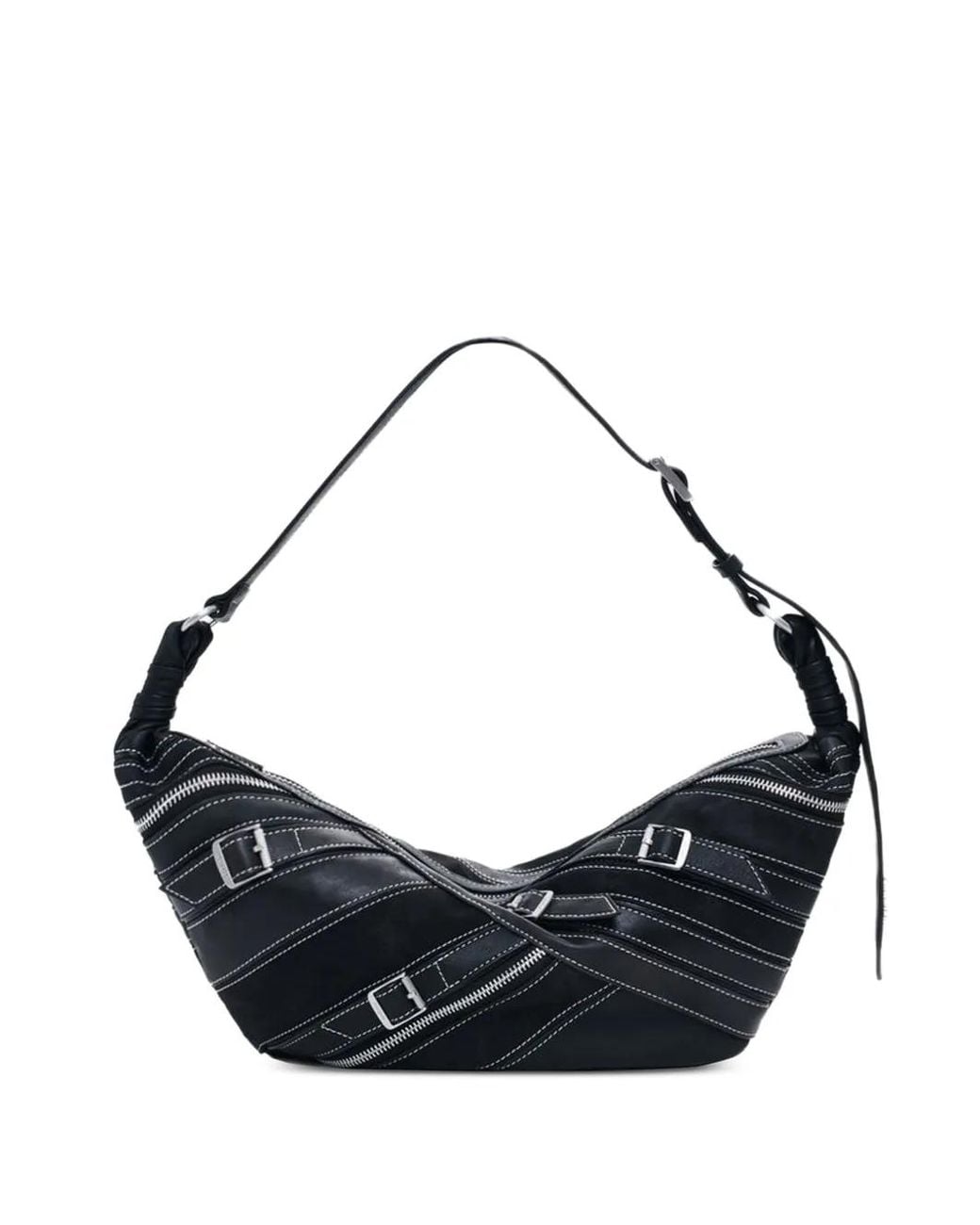 Desigual Blue Buckle-Detail Zip-Embellished Shoulder Bag