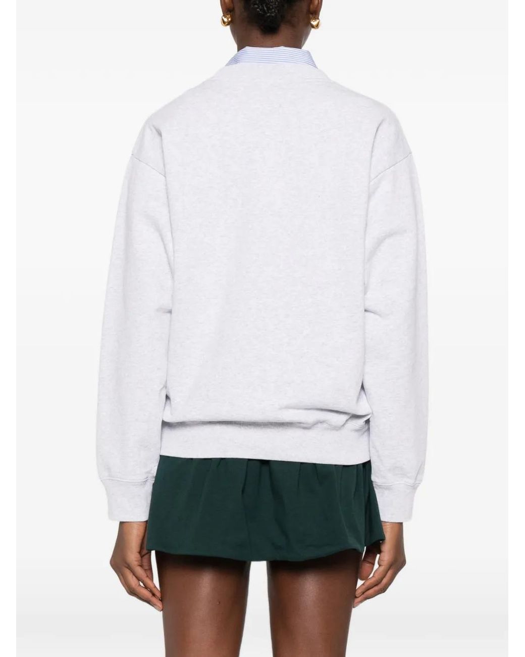 Sporty & Rich White Sweat À Logo Lettré