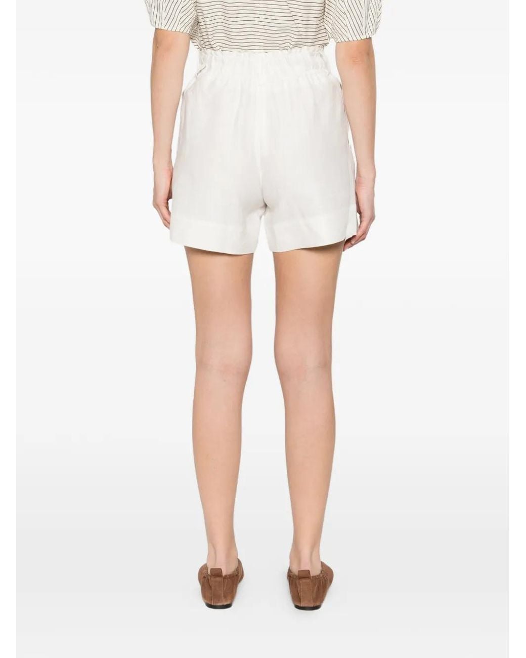 Eleventy White Drawstring Shorts