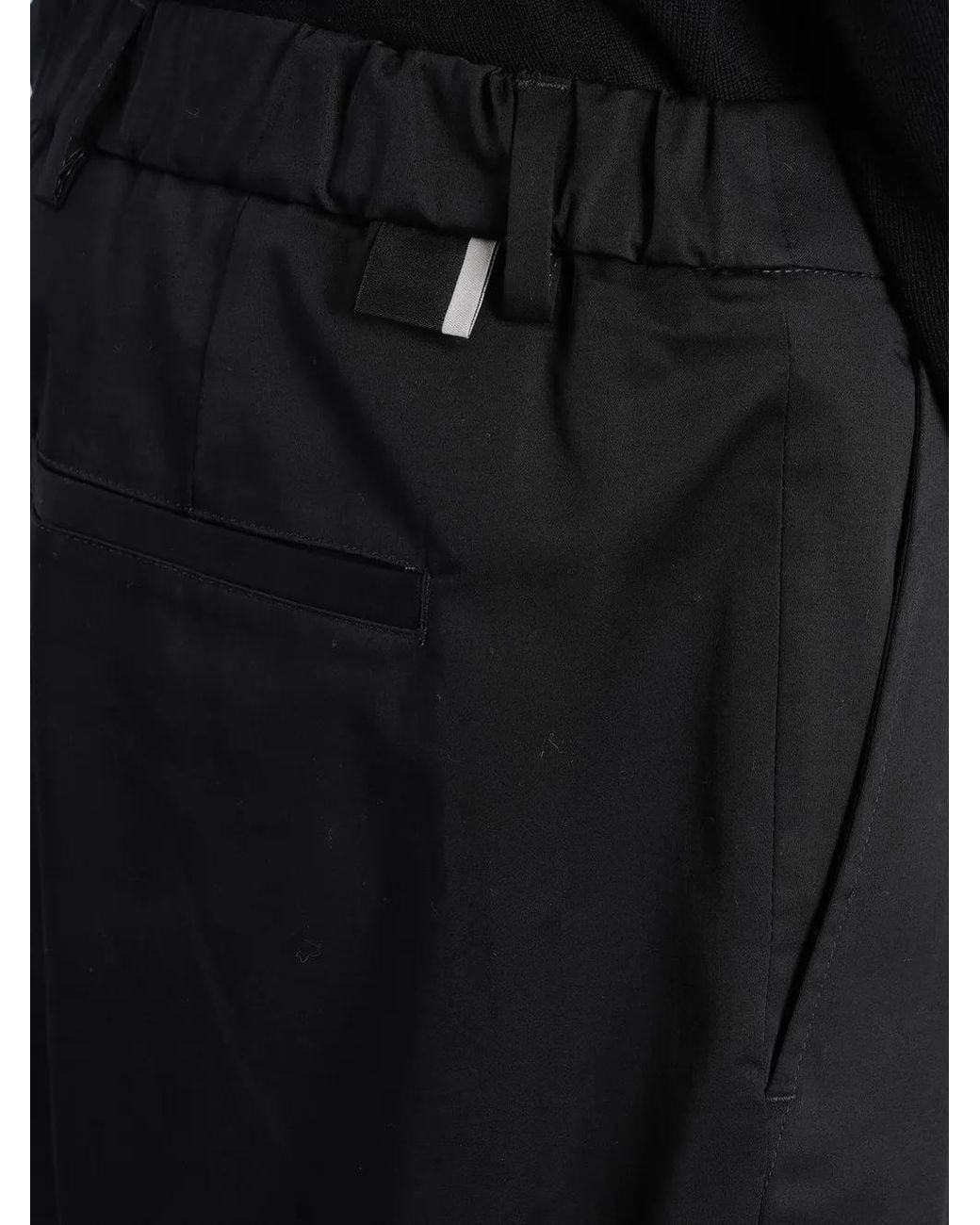 Low Brand Black Amemura Pleated Tapered Trousers for men