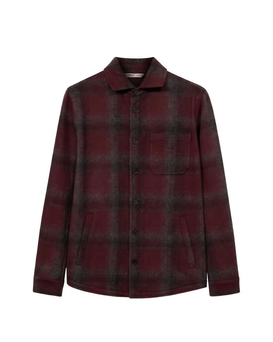 Maurizio Baldassari Purple Solferino Check-Pattern Button-Up Shirt Jacket for men