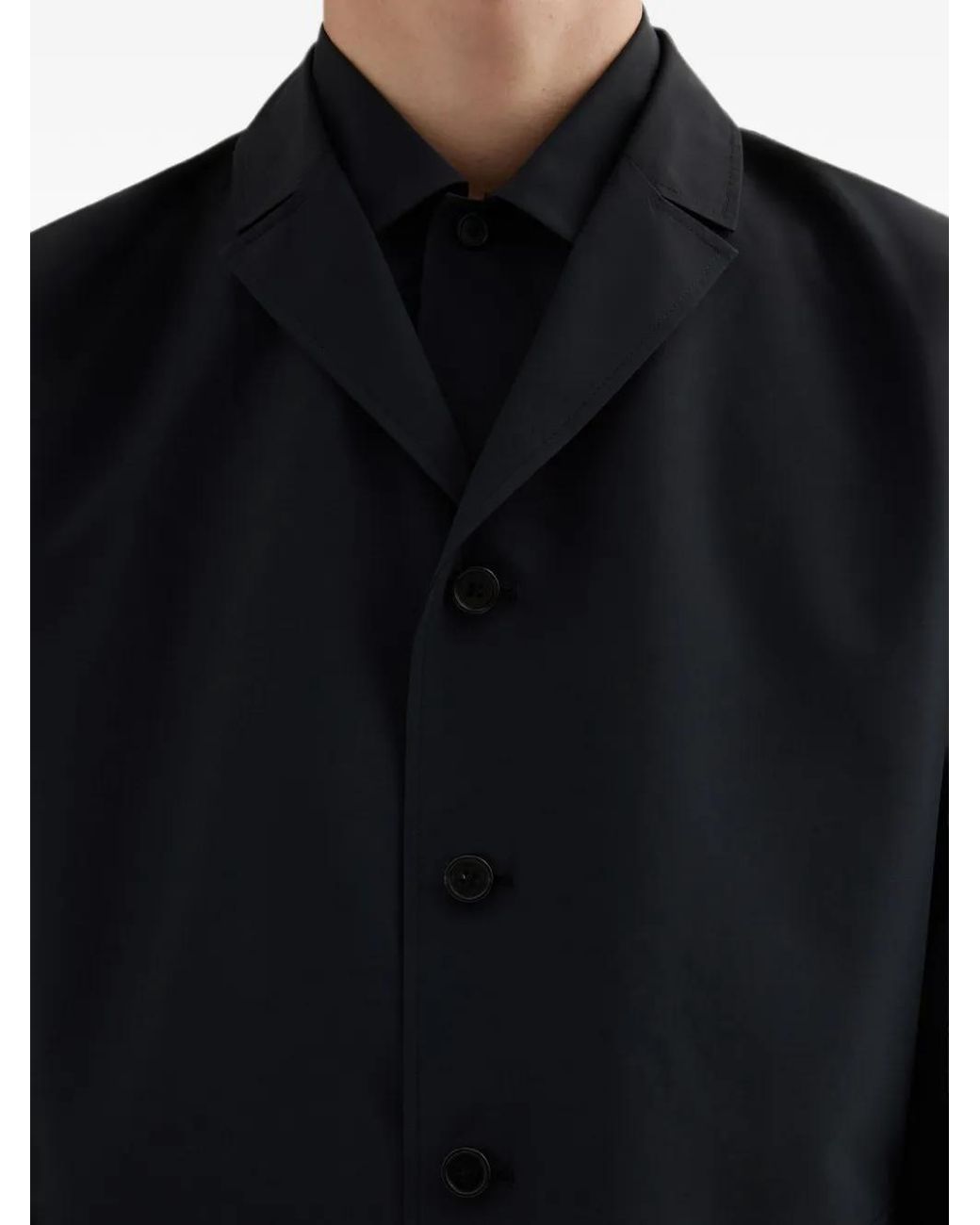 Jil Sander Blue Recycled Polyester Deconstructed Jacket for men