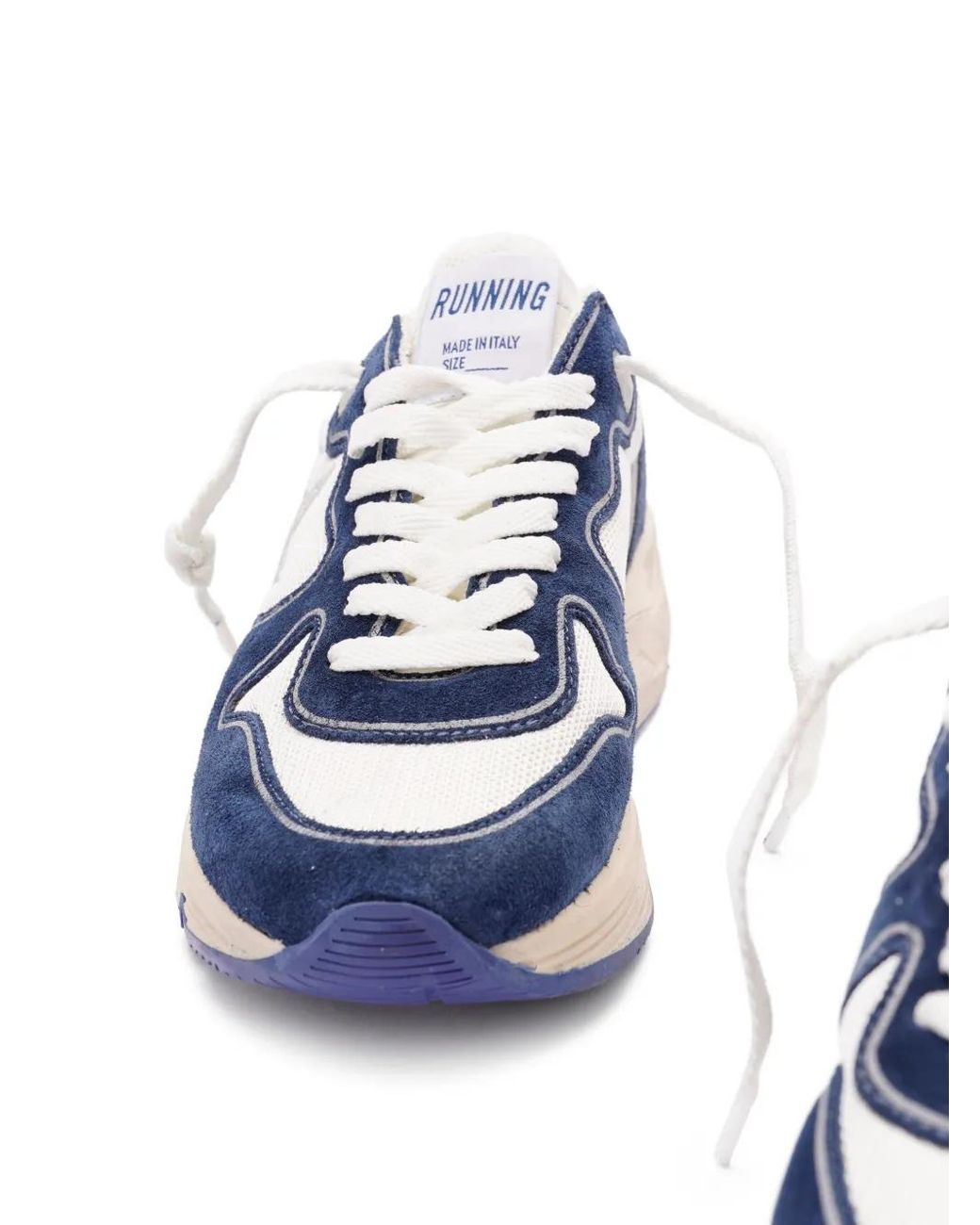 Golden Goose Deluxe Brand Blue Sporty Sneakers With Suede Detailing And Rubber Sole