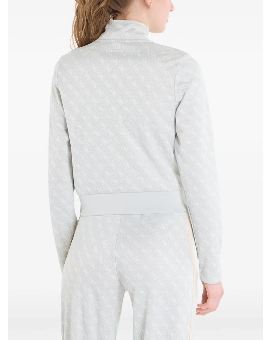 Guess White 4G Logo Sweatshirt
