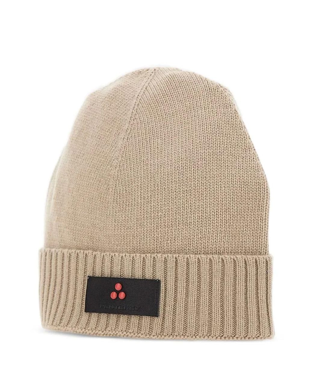 Bonnet À Logo Brodé Peuterey en coloris Natural