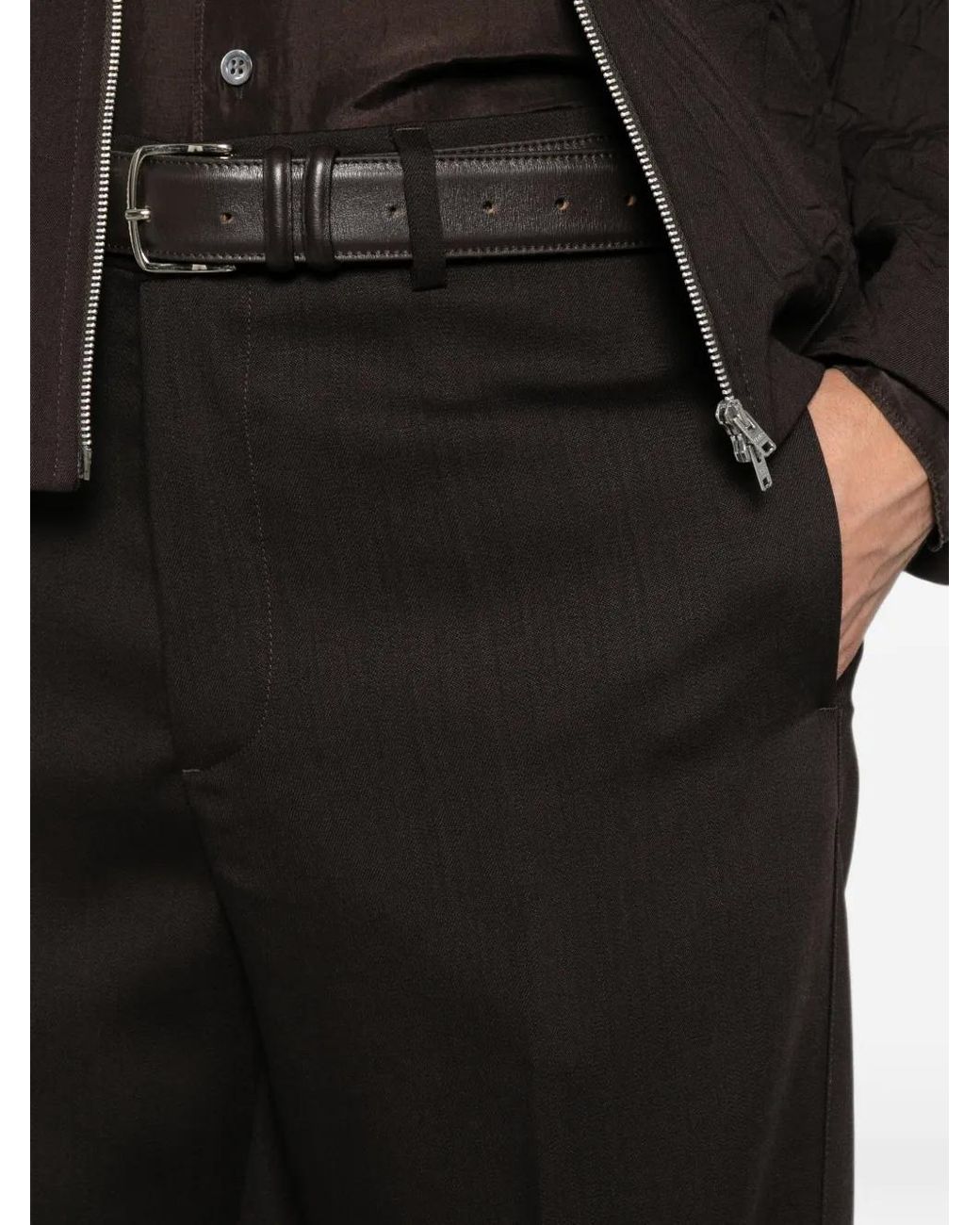 Barena White Pressed-Crease Tailored Trousers for men