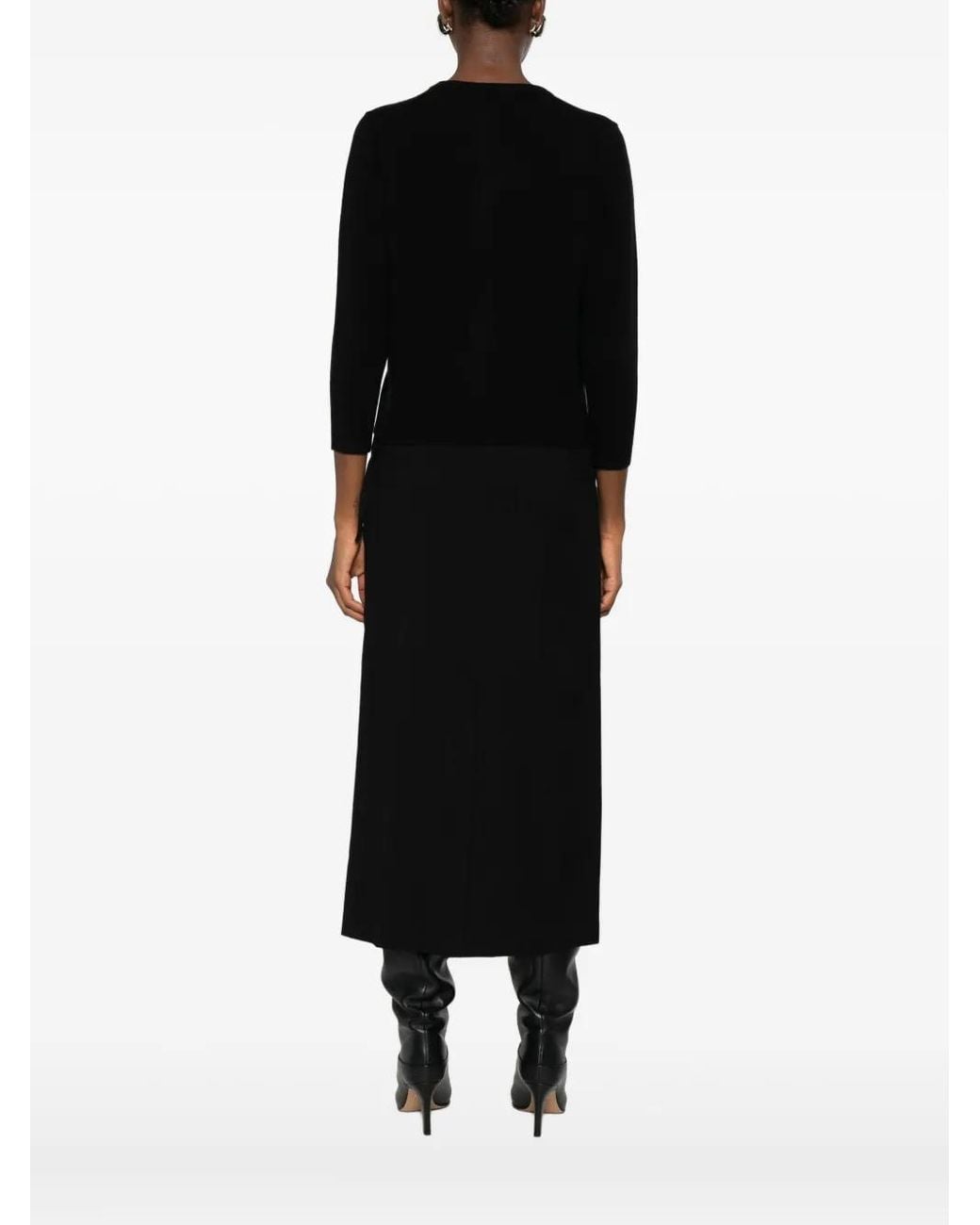 Vince Black Long-Sleeve Cardigan