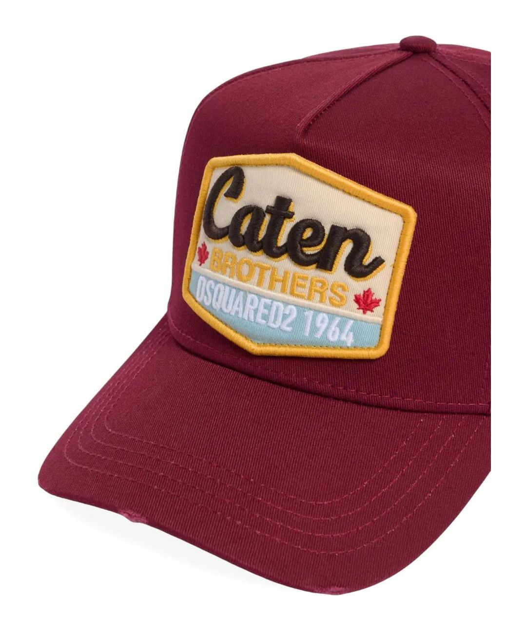 DSquared² Red Caten Baseball Cap for men