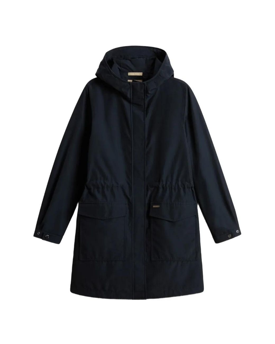 Woolrich Blue Adjustable-Hood Parka Coat