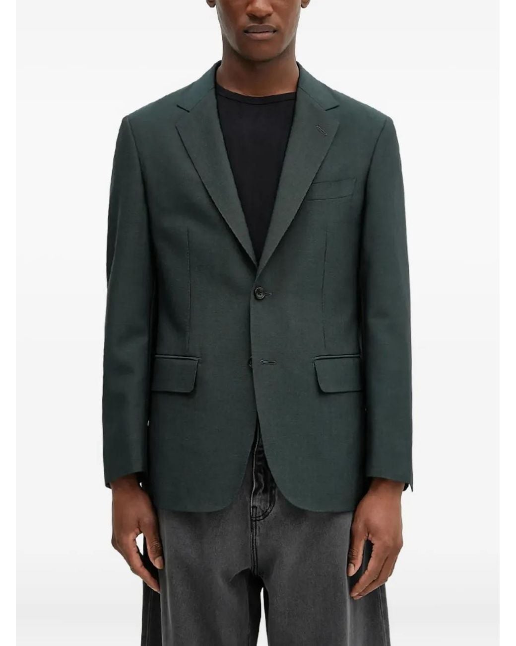 Wacko Maria Gray Two-Button Notch-Lapel Blazer for men