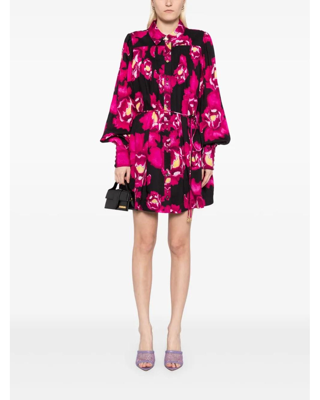 Aje. Lover Gauze Mini Dress in Pink | Lyst