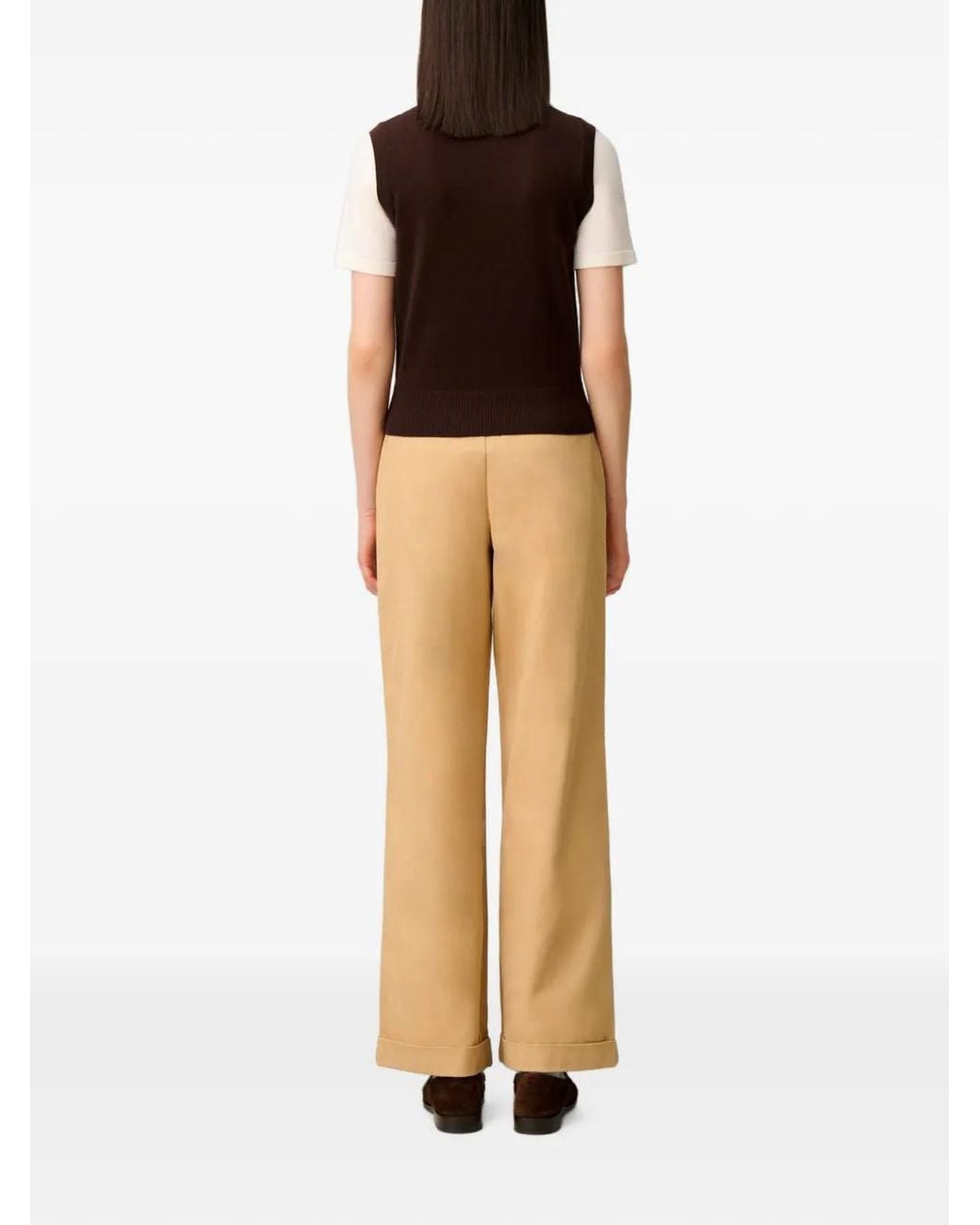Claudie Pierlot Brown Layered Wool Sweater