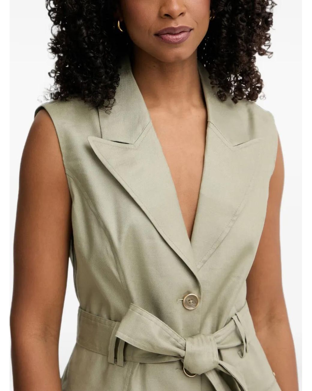 Guess Green Elasticated Waistband Blazer