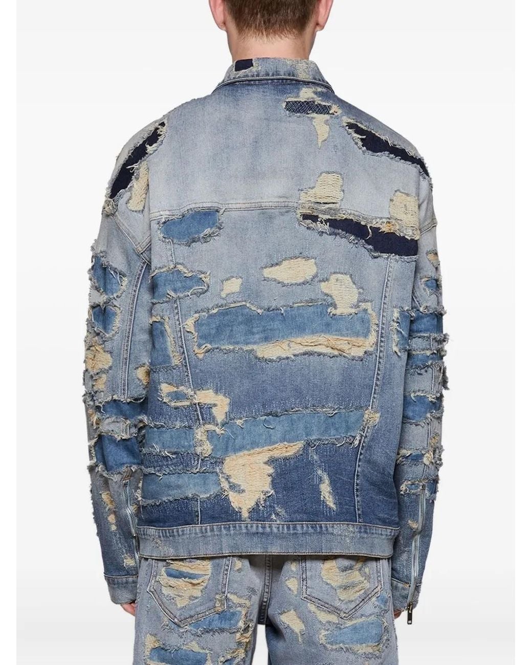 Givenchy Blue Zip-Up Denim Jacket for men