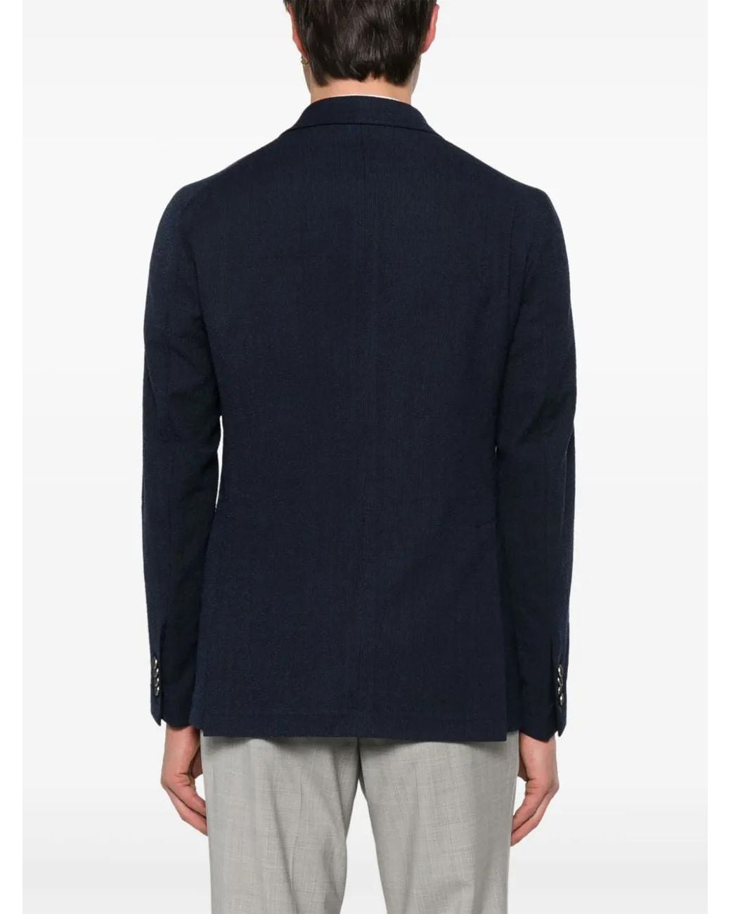Tagliatore Blue Double-Breasted Blazer for men