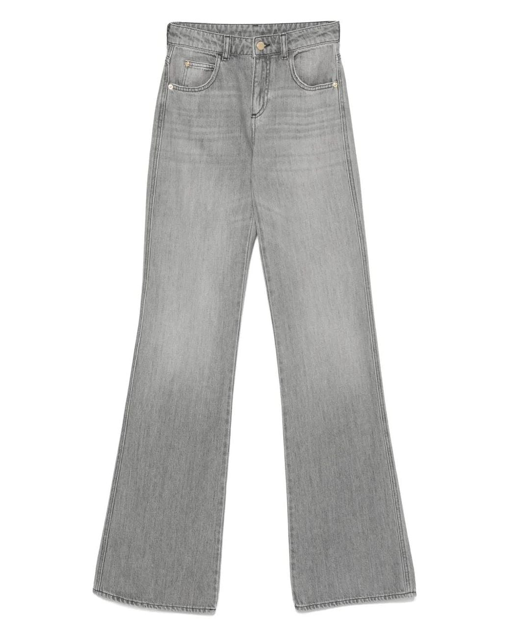 Emporio Armani Gray Wide-Leg Jeans