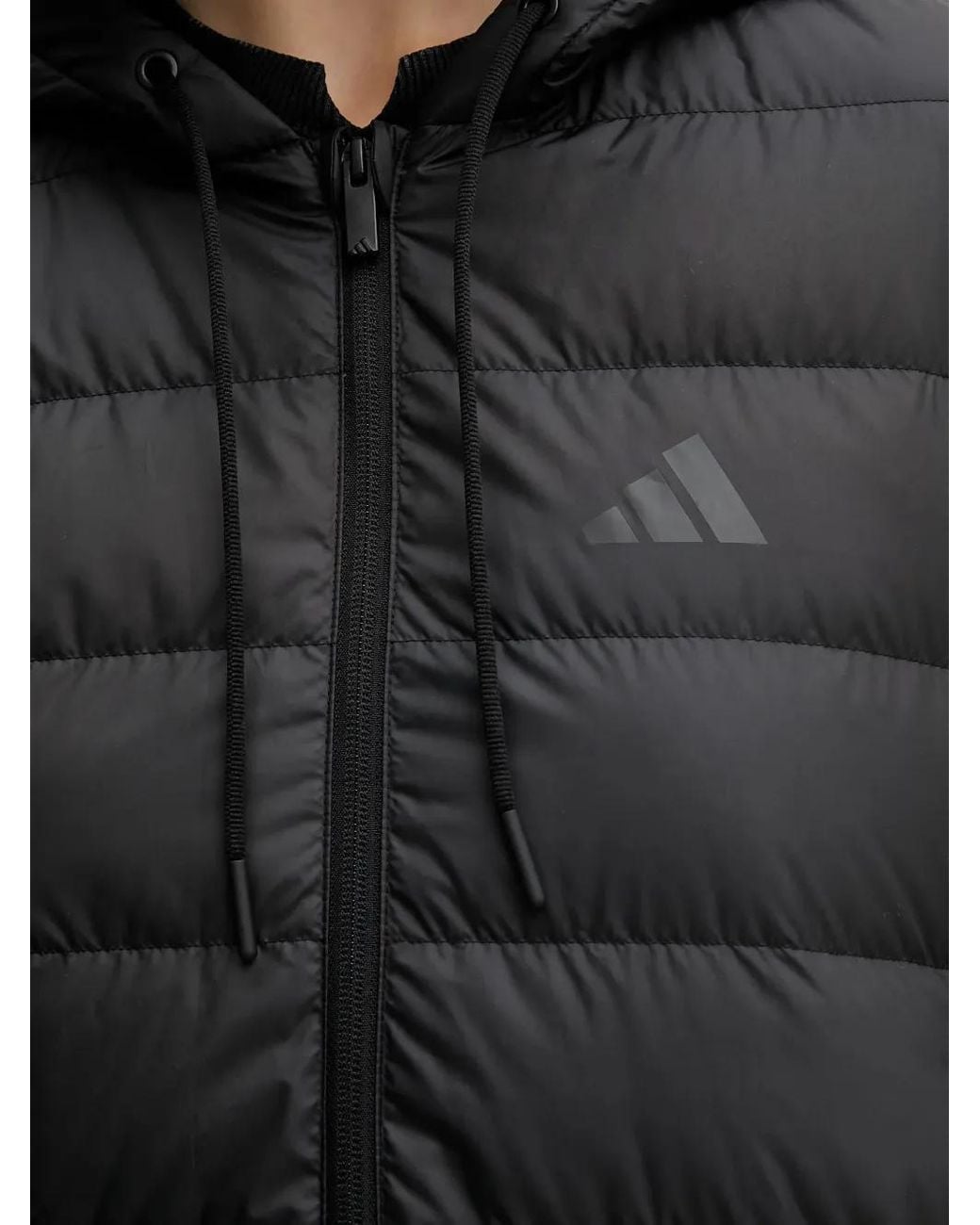 Adidas Black Padded Hooded Coat