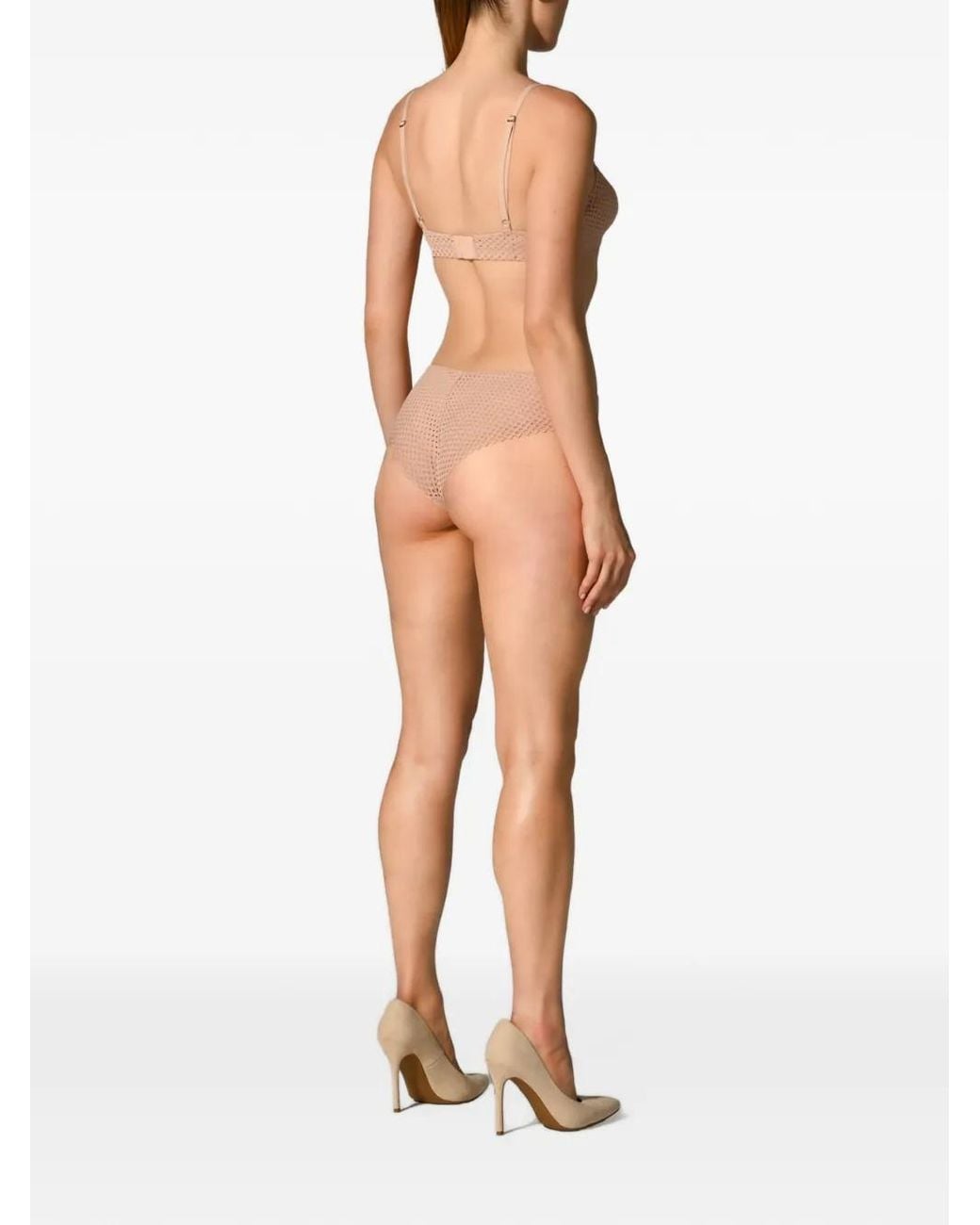 Wolford Natural Romantic Lace-Detailed Briefs