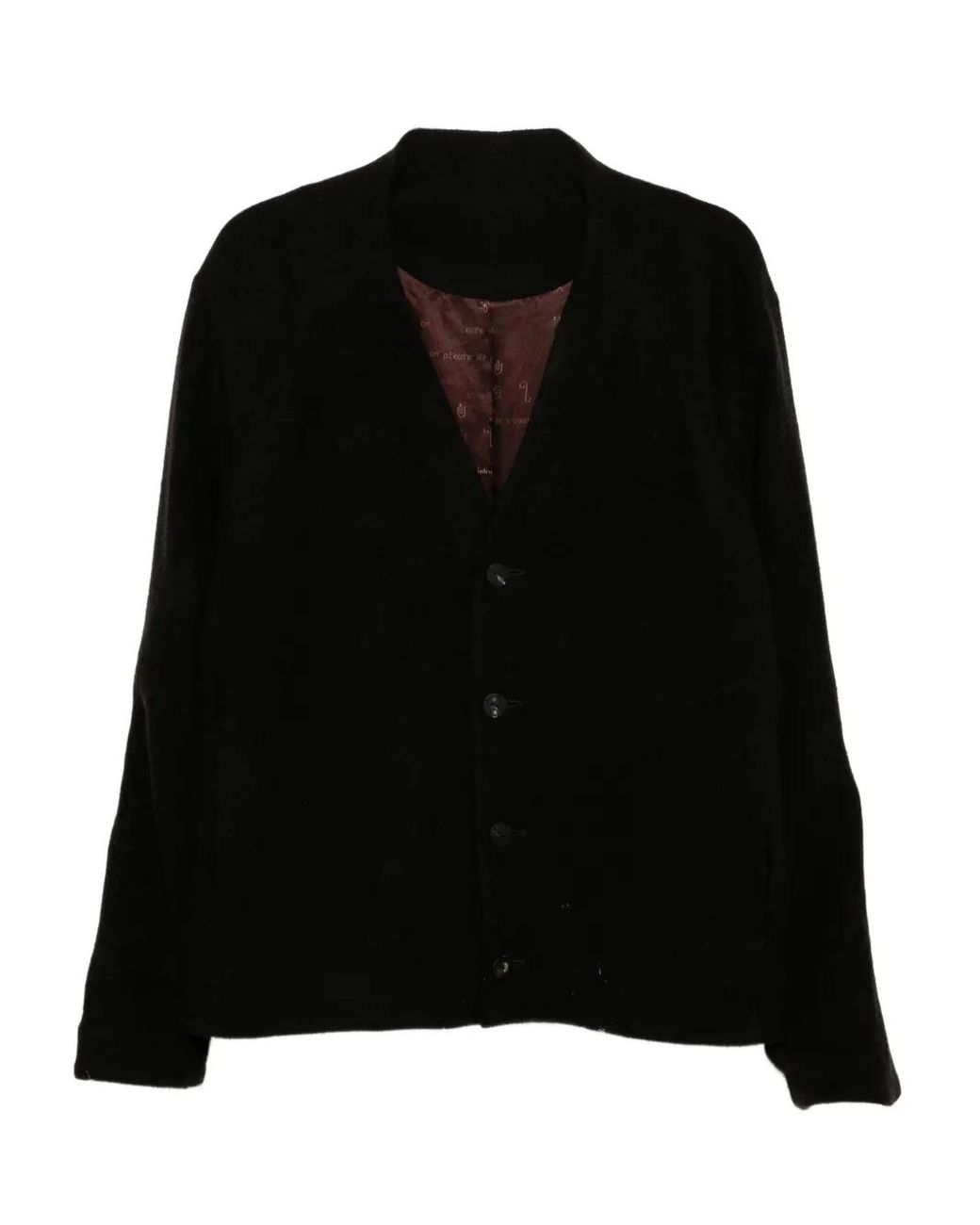 DEVOA Cardigan Aus Kamel in Black für Herren