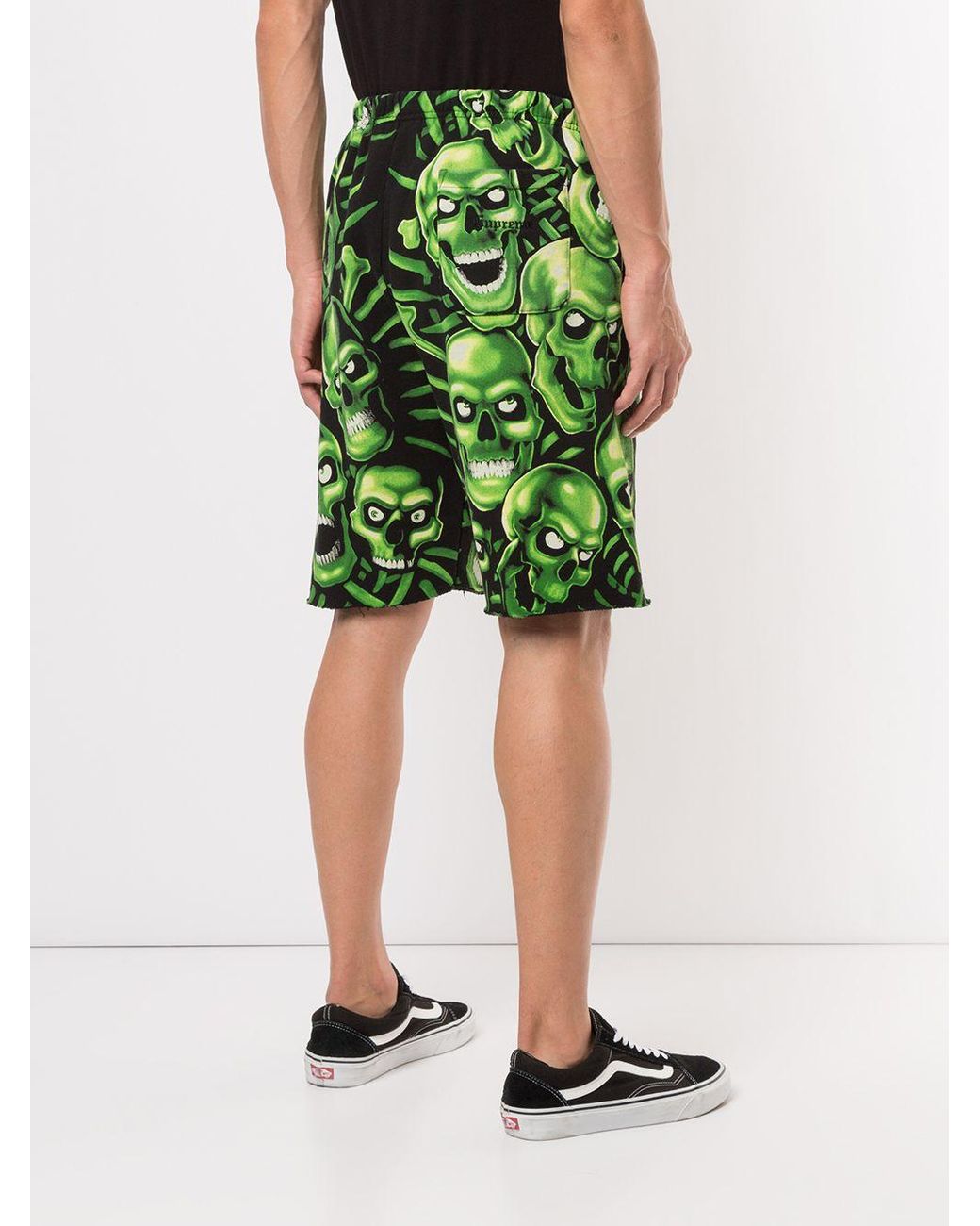 Supreme Skull Pile Shorts in Green for Men | Lyst