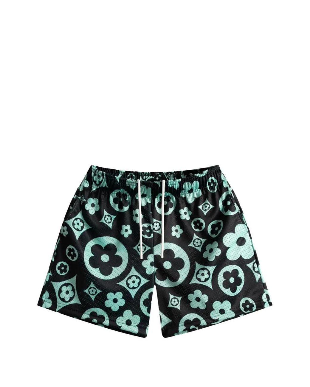 Bravest Studios White Flower Printed Shorts for men