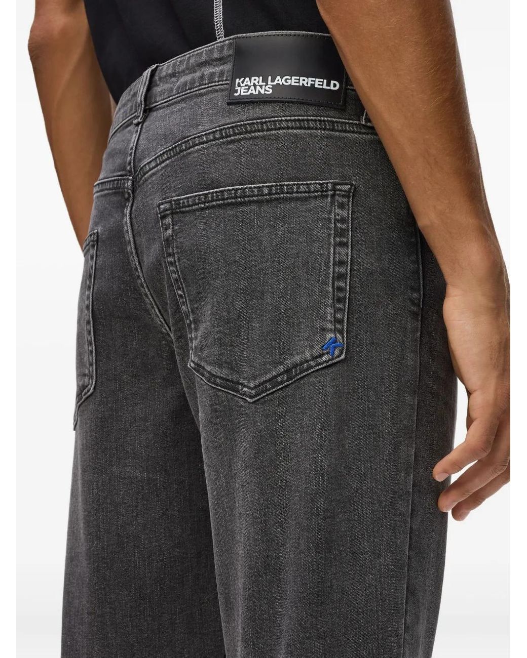 Vaqueros Slim De Algodón Con Diseño Stretch Karl Lagerfeld de hombre de color Gray