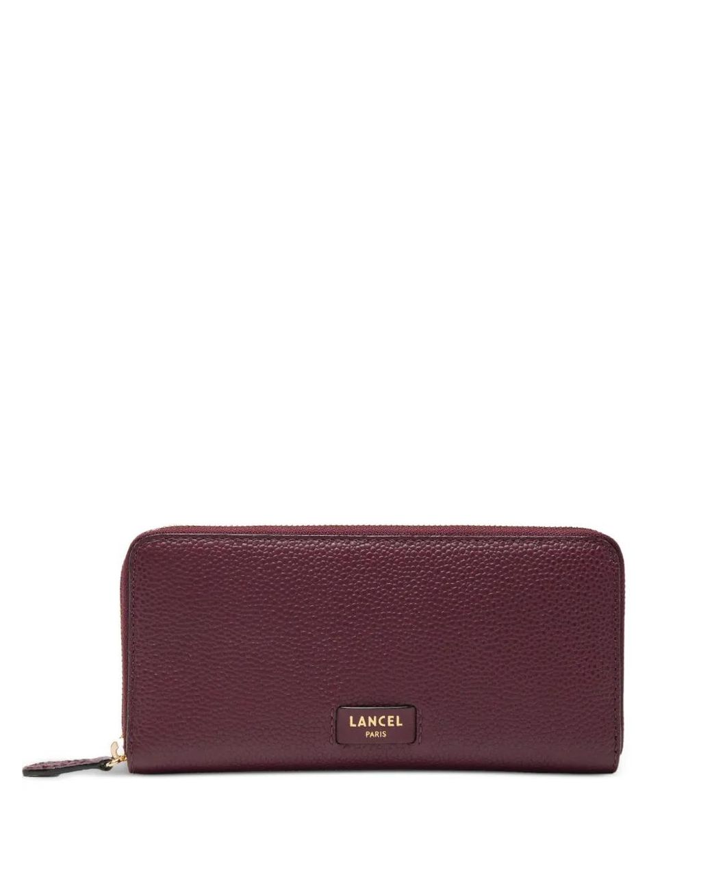 Lancel Purple Ninon Grained Leather Wallet
