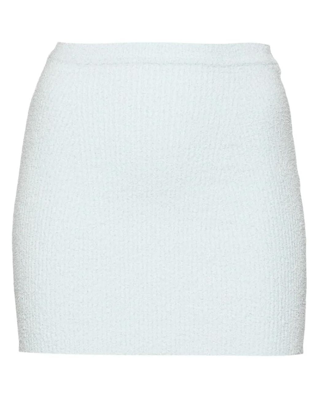 Wardrobe NYC White Towelling-Finish Mini Skirt