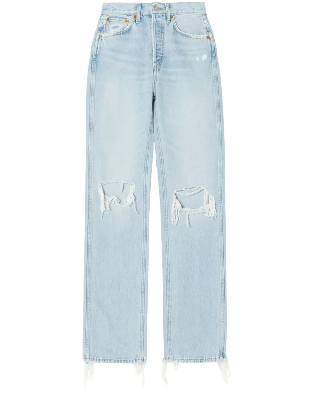 Re/done Blue High-Rise Loose Jeans