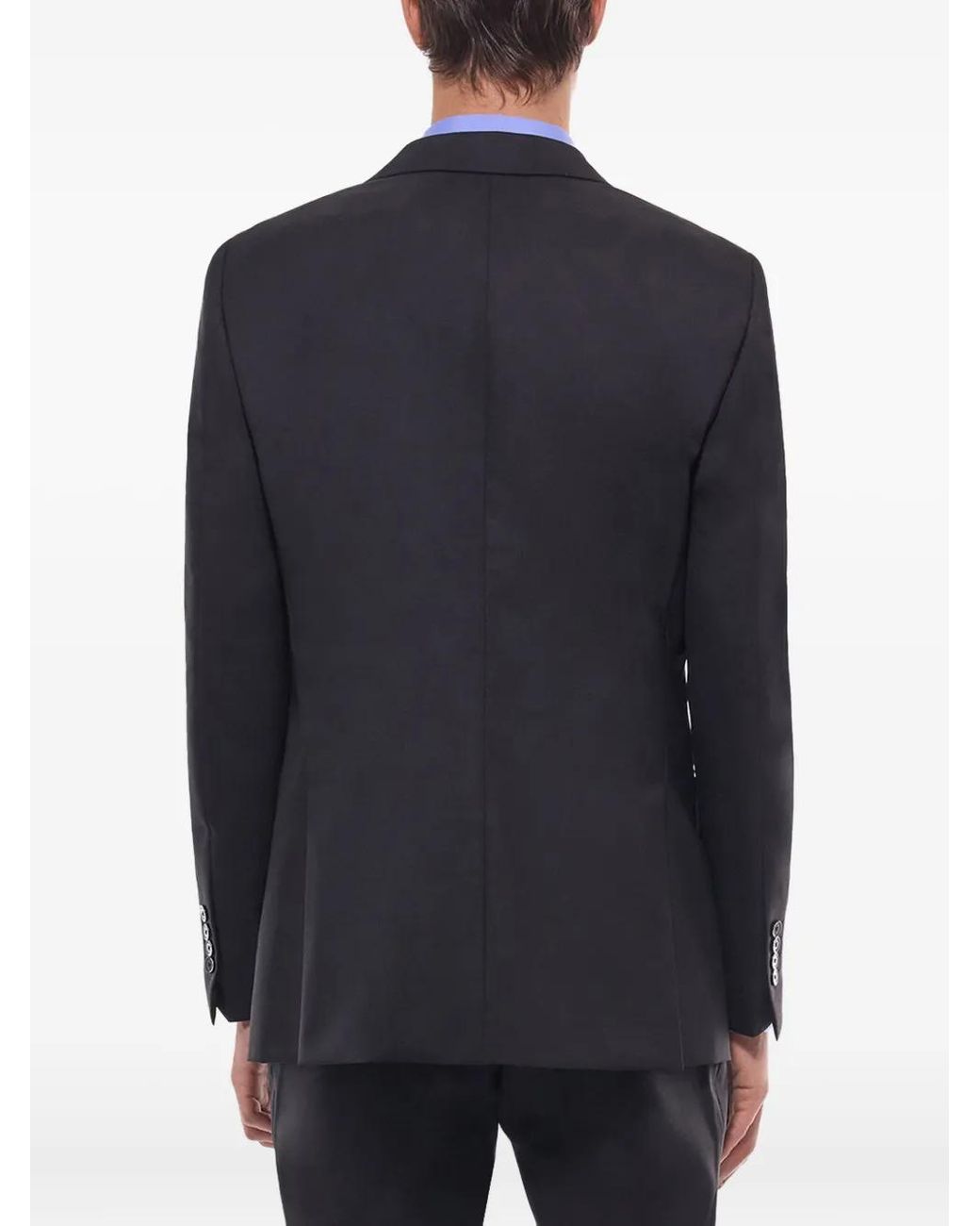 Fursac Black Single-Breasted Notched-Lapel Blazer for men