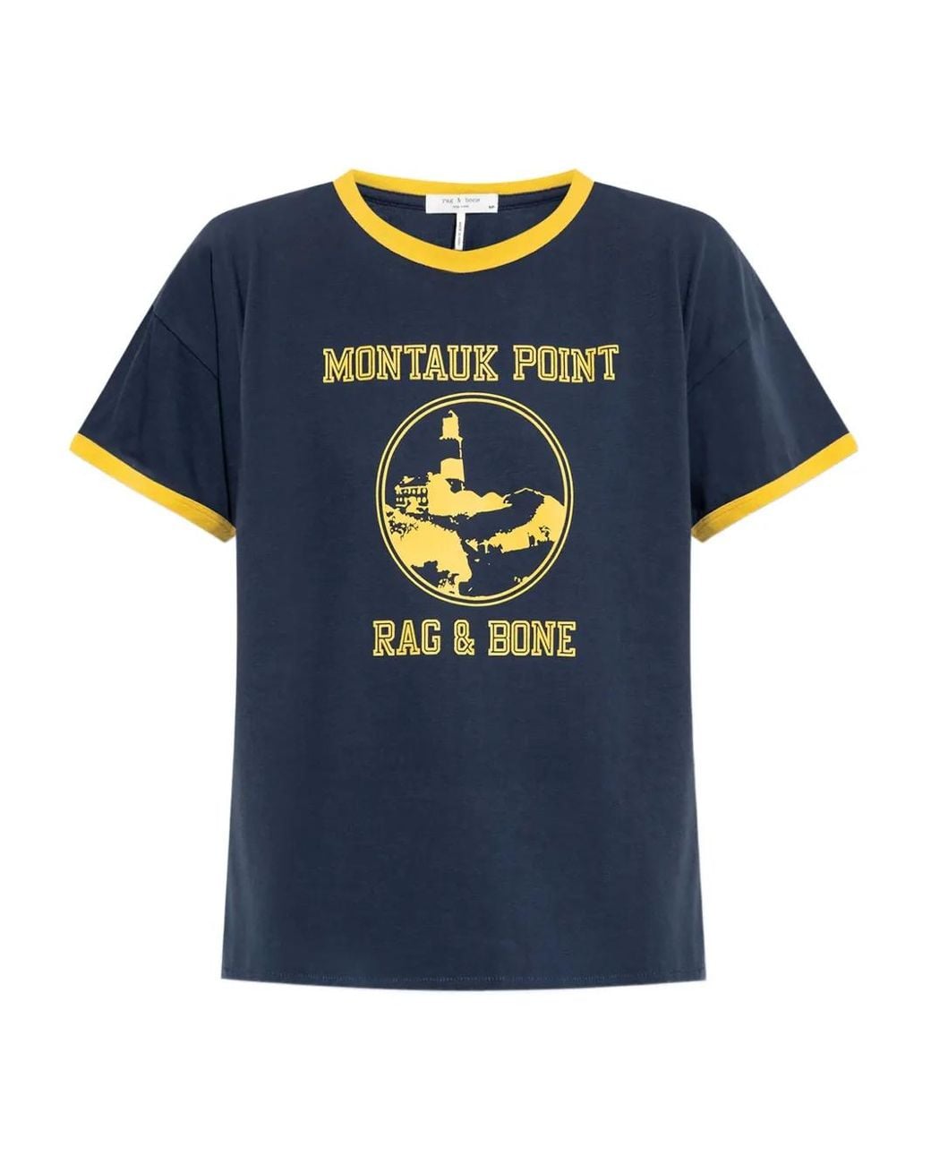 Rag & Bone Blue Montauk Point Graphic-Print T-Shirt