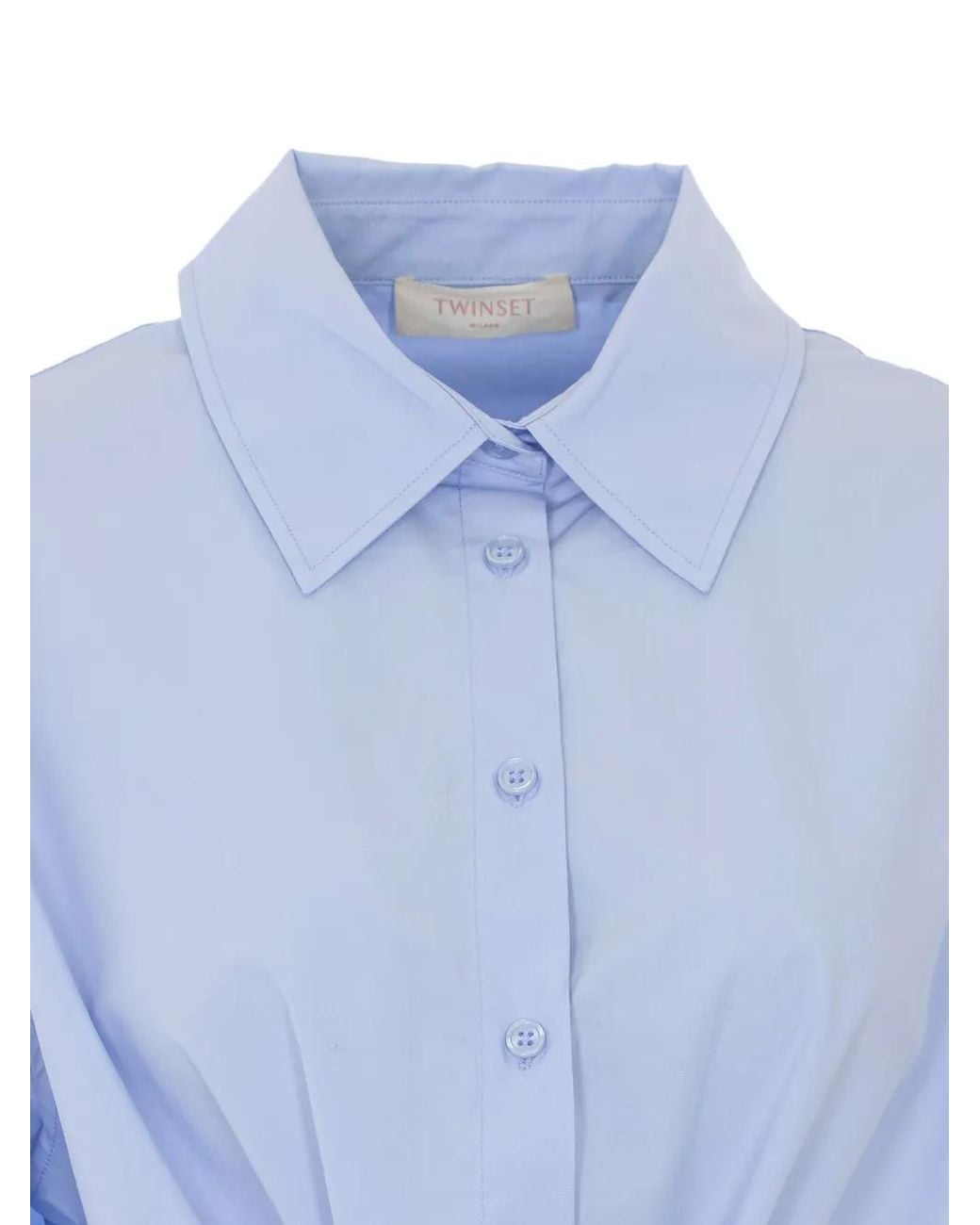 Twinset Blue Button Long-Sleeve Shirt