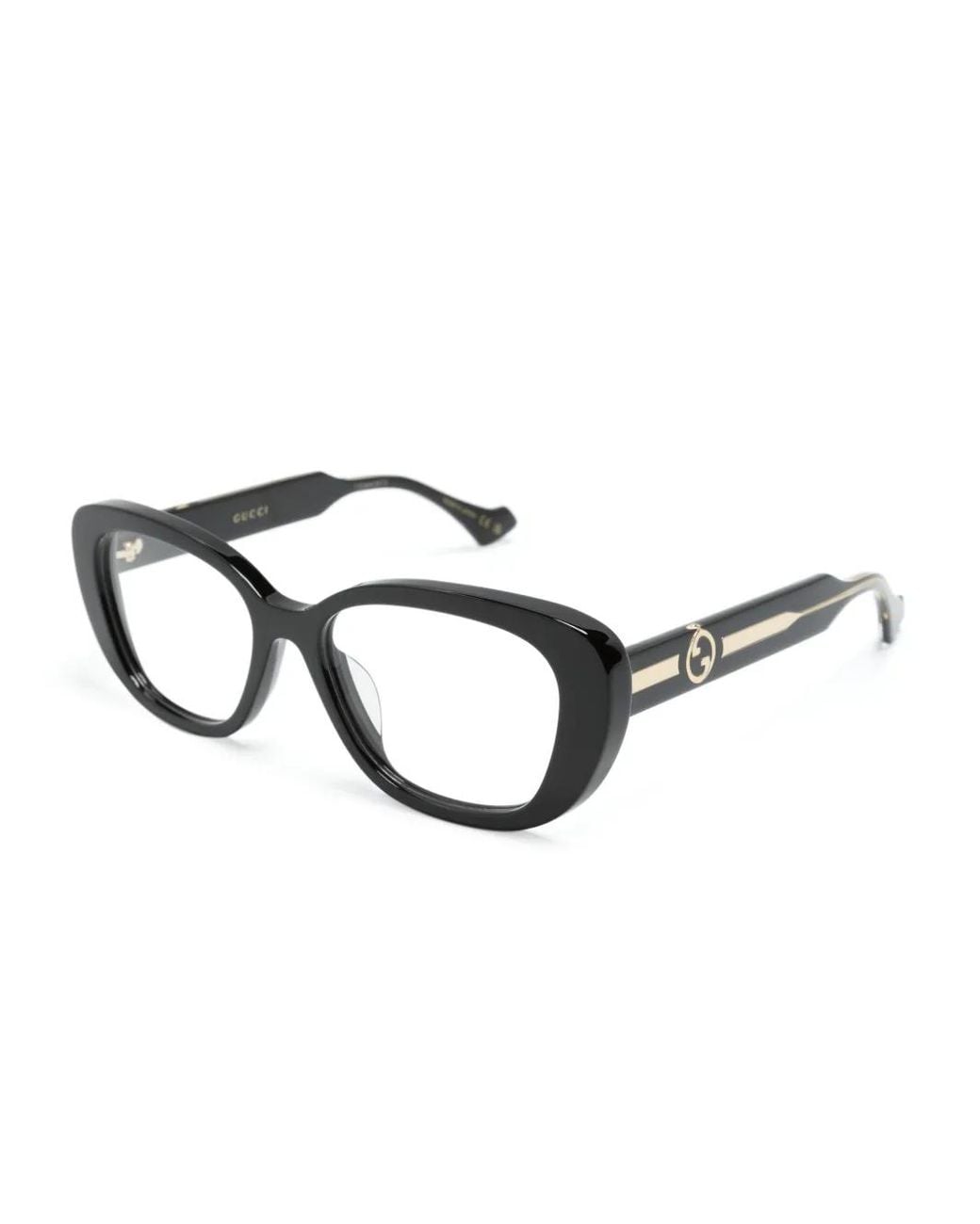 Gucci Black Rectangle-Frame Glasses