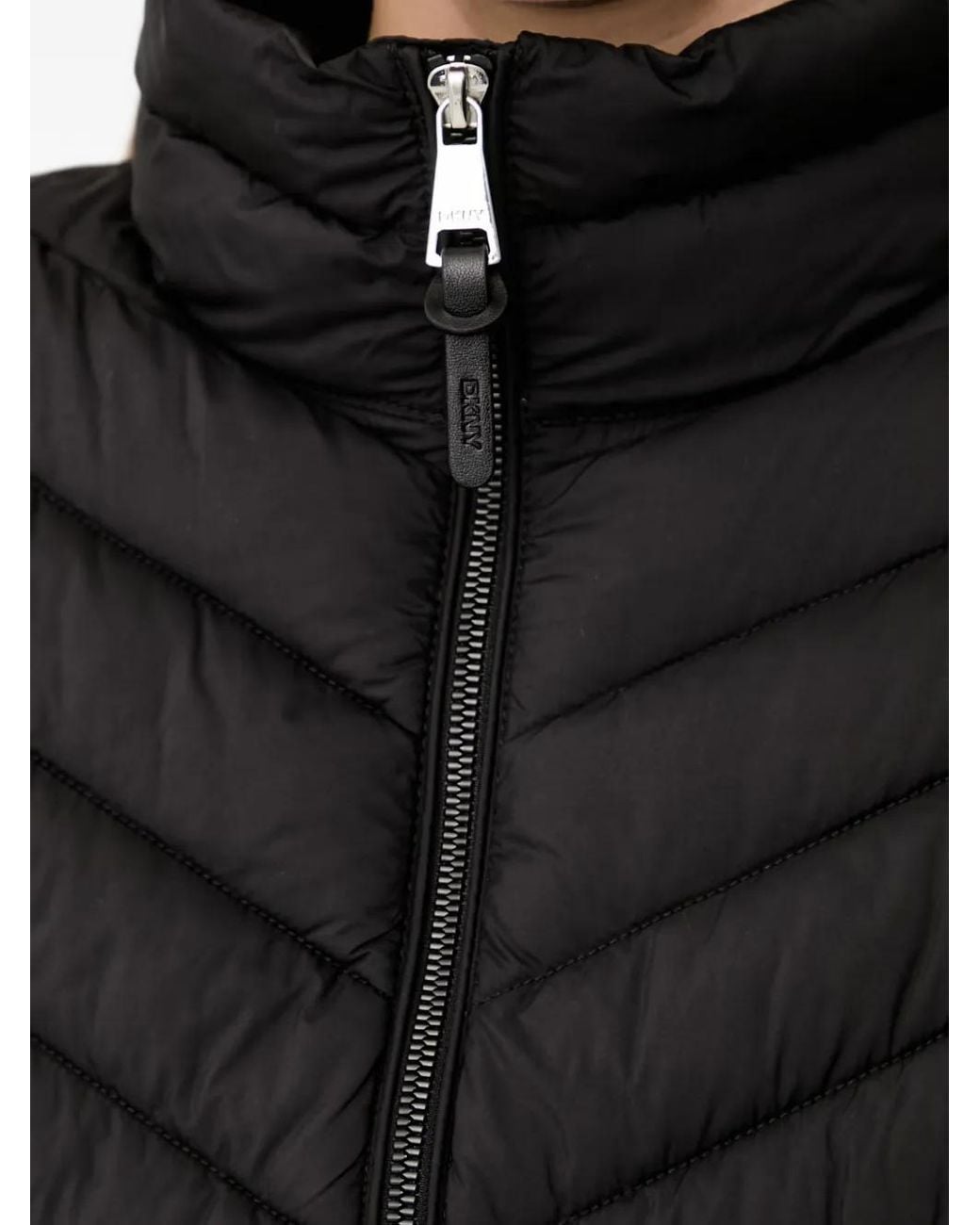DKNY Black Quilted Puffer Jacket